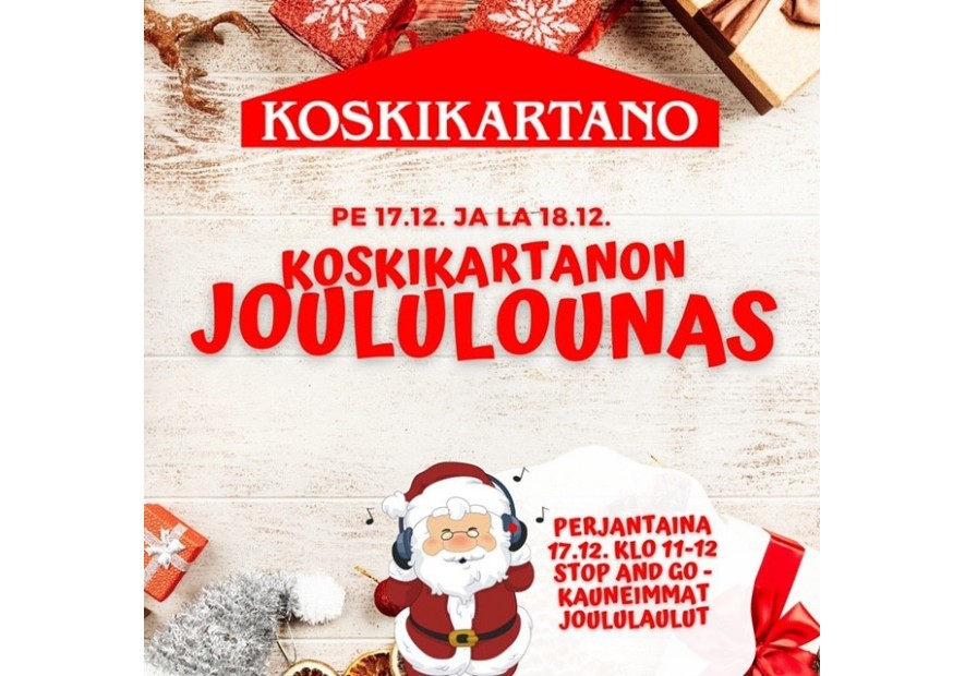 Koskikartanon joululounas 17.12. ja 18.12. klo 11–16
