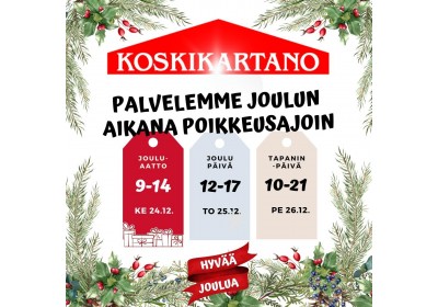 Joulun aukioloajat