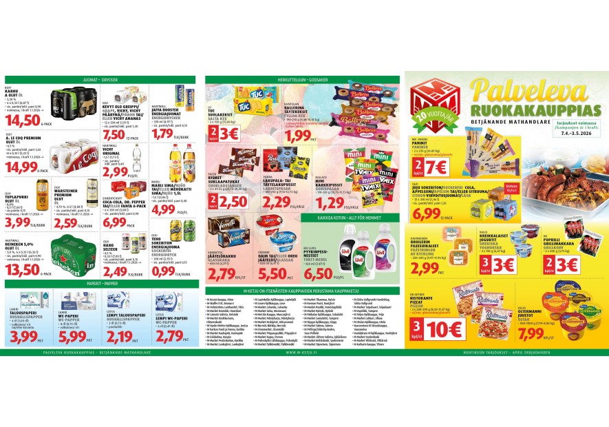 M-ketjun huhtikuun tarjoukset