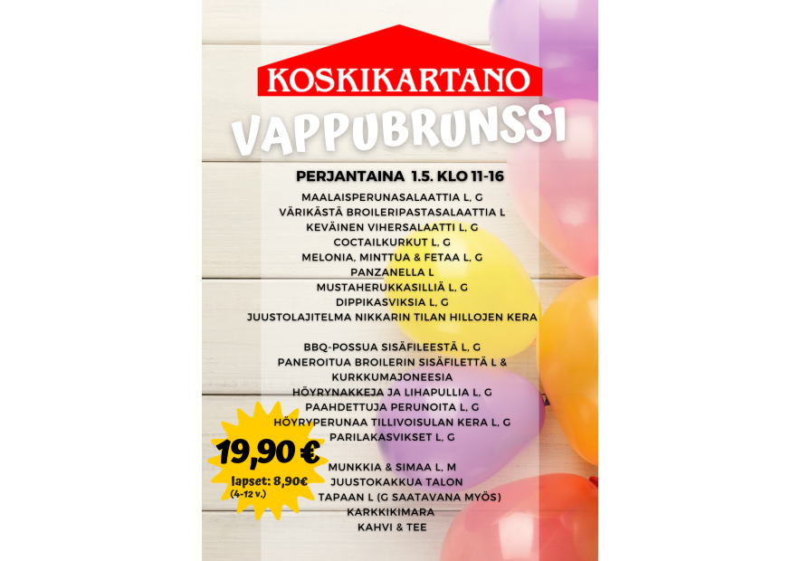 Vappubrunssi 1.5. klo 11-16