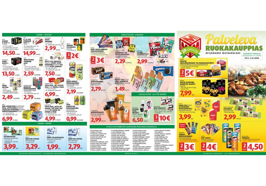 M-ketjun heinäkuun tarjoukset
